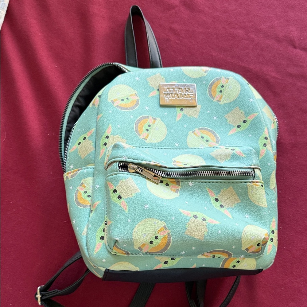 Star Wars Kids Backpack - Mint Green with Baby Yoda